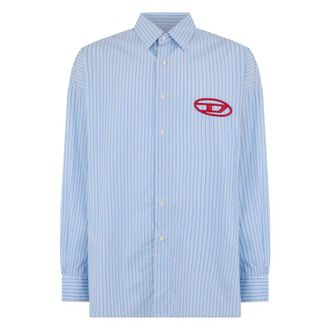 Diesel Casual Shirts, male, Blue, Size: XL Doubly Stripe Shirt
