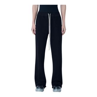 Rick Owens Wide Trousers, male, Black, Size: 2XL Dietrich Drawstring Pants
