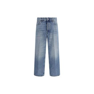 Haikure Straight Jeans, female, Blue, Size: W29 Cotton Boyfriend Jeans