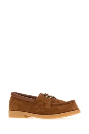 Bottega Veneta Mens Pier Boat Shoe Brown Calf Flats