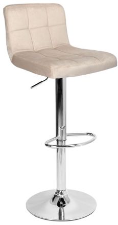 OEM Taburete De Bar Arako Cromado De Terciopelo Beige