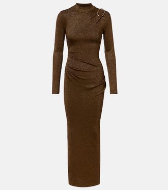 Roland Mouret Knitted lame maxi dress