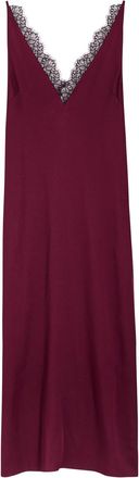 Stella McCartney Stella Mccartney Satin Maxi Slip Dress - Bordeaux - 40 (UK8 / S)