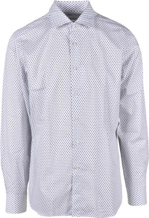 Brio Italiano White Brown Dotted Cotton Shirt