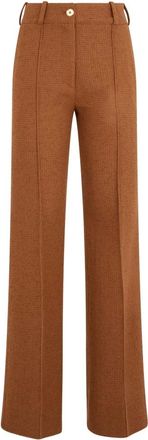 Patou Wide Trousers, female, Brown, Size: XS Straight Trousers