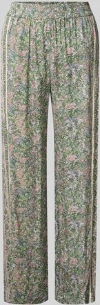 Mos Mosh Stoffhose aus Viskose im Allover-Look Modell Bala in Gruen, Gr&ouml;&szlig;e XL