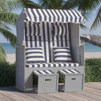 vidaXL Furniture Limited - Silla Strandkorb Con Cojines Rat&aacute;n Sint&eacute;tico
