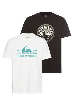 Quiksilver T-Shirt QUIKSILVER DISCO SURF SHORT SLEEVE TEE PACK YM, Herren, Gr. 3XL, schwarz-weiss (wei&szlig;, schwarz), Obermaterial: 100% Baumwolle, Shirts T-Shirt