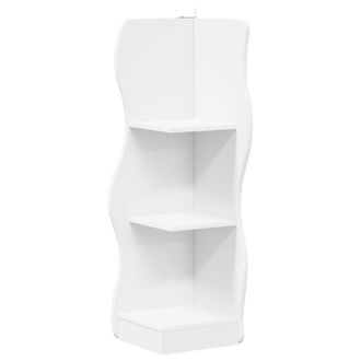 vidaXL Estante De Esquina Blanco 34 X 33 X 102 Cm Madera De Ingenier&iacute;a Vidaxl