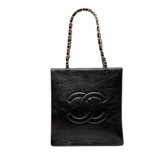 Chanel Bolso Tote de Piel Pre-owned con Marca Coco - Pre-owned - Mujer - Negro - ONE SIZE