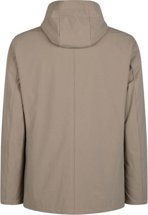 Herno Hooded Nylon Blazer Jacket - Beige