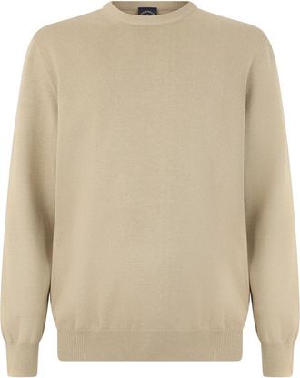 Paul & Shark Klassieke Trui - Heren - Ronde hals truien - Beige - 2XL - Katoen - Truien & Vesten
