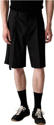 Undercover Gekreukte Shorts - Heren - Korte Broeken - Zwart - S - Katoen - Korte Broeken