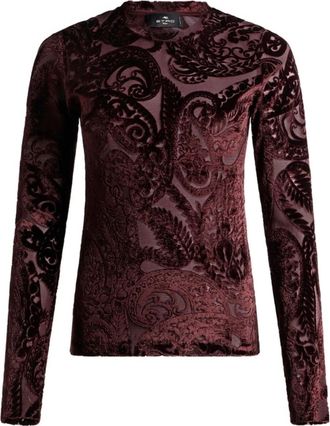 Etro Top Con Stampa Paisley Jacquard-Donna