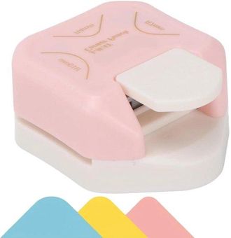 OEM Perforadora De Esquinas Redondeadas - Cortadora De Papel - Para Hacer Tarjetas - Tres Tama&ntilde;os - 7,3 X 5,8 X 3,3 Cm - Rosa