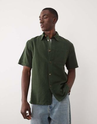 Paul Smith Camicia casual a maniche corte verde scuro