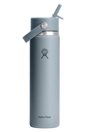 Hydro Flask 24-Ounce Wide Mouth Flex Straw Cap Bottle in Shale Gray at Nordstrom