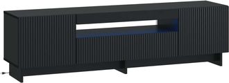 vidaXL Mueble De Tv Led Negro Madera De Ingenier&iacute;a Vidaxl