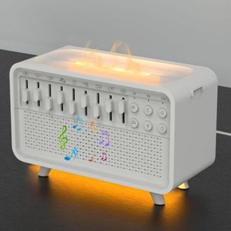 OEM Humidificador Nocturno Con Ruido Blanco, M&aacute;quina Para Dormir Con Ruido Blanco, Difusor De Llama Ecol&oacute;gica, Caja De Sonido 3 En 1 Con 8 Sonidos Ambient