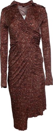 Petar Petrov Aggy printed silk midi wrap dress in brown