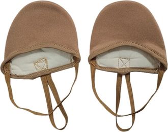 Generic Half Palm Ballet Shoes Artistic Gymnastics Shoes, Eurythmics, Half Toe Leather Rhythmic Gymnastic(30-32) Khaki