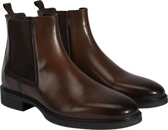 Desa Man Boots - Leather Upper, Elastic Laces, Abrasion-Proof Sole, Flat Heel, Breathable | Brown - 43