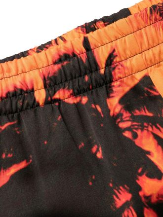 Blue Sky Inn Palm Tree Print Swim Shorts - Orange
