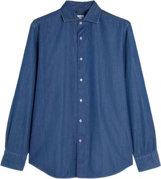 Aspesi Overhemden, Heren, Blauw, L, Denim, Tracy Denim Shirt
