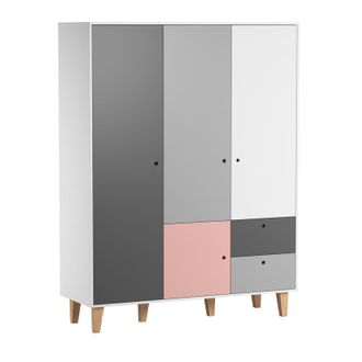 Vox Armoire 3 Portes Vox Concept Rose