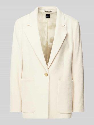 HUGO BOSS Blazer mit Woll-Anteil Modell Janka in Offwhite, Gr&ouml;&szlig;e 42