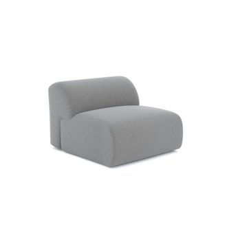 Sia Home Sill&oacute;n de sal&oacute;n sin reposabrazos tejido tramado gris claro