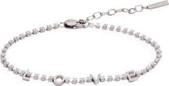 Alex and Ani Love Tennis Bracelet in Silver at Nordstrom