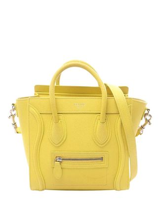Celine 2018 Nano Leather Luggage Tote satchel - Yellow
