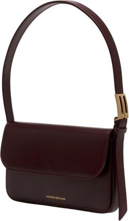 Victoria Beckham Womens Shoulder Bag Burgundy Calfskin