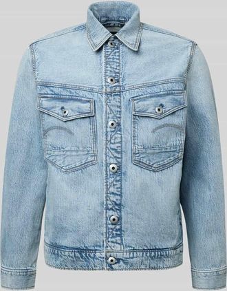 G-Star Jeansjacke mit Knopfleiste und Brusttaschen Modell Dakota in Hellblau, Gr&ouml;&szlig;e XXL