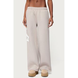Edikted Starly Straight Leg Sweatpants in Gray at Nordstrom, Size X-Small