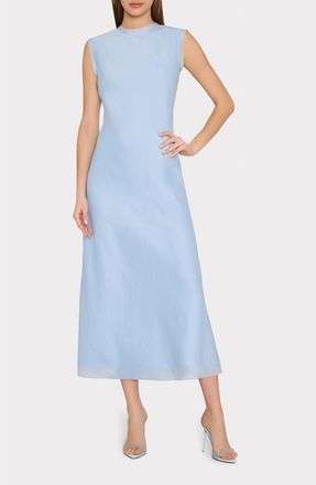 Milly Linda Scoop Back Midi Dress in Light Blue at Nordstrom, Size 0