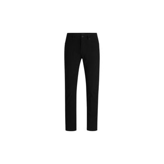 HUGO BOSS Slim-fit Trousers, male, Black, W38 L32, Slim Fit Corduroy Trousers in Black
