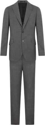 Brooks Brothers Haaienhuid Wollen Pak - Heren - Business pakken - Grijs - M - Wol - Kostuums