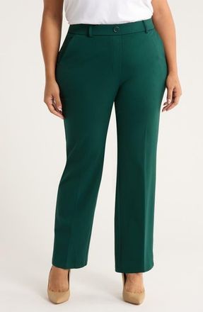 Kasper Pull-On Trouser Pants in Evergreen at Nordstrom, Size 1X