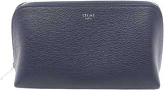 Celine Pre-owned Handbag Pouch - Dames - Vintage Tassen - Blauw - ONE Size - Leer - Vintage