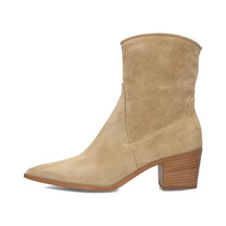 Lina Locchi Az71 Enkellaarsjes - Dames - Schoenen - Beige - Maat: 39 EU Leer