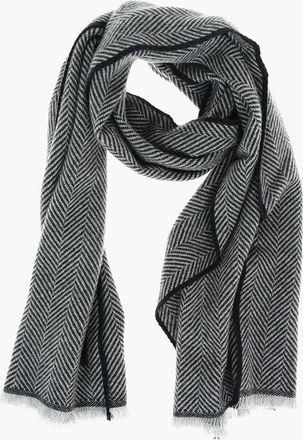 Ermenegildo Zegna sciarpa in cashmere fantasia herringbone Ermenegildo Zegna