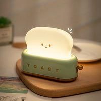 OEM L&aacute;mpara De Noche Infantil Con Forma De Tostadora, Ideal Para La Habitaci&oacute;n De Los Ni&ntilde;os. L&aacute;mpara De Mesita De Noche Recargable Por Usb, Luz Blanca C&aacute;l