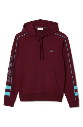 Lacoste Double Face Hoodie in Zinfindel at Nordstrom, Size 3