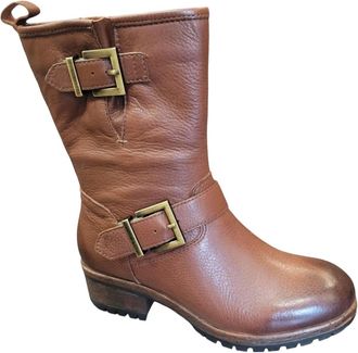 Salvia Womens Camilla Boots In Cuoio Pebble Nappa