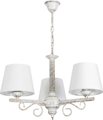 OEM Lampada A Sospensione Da Soffitto Color Oro Antico Bianco Con Paralume Bianco Mette 9-892
