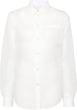 Helmut Lang curved bubblewrap shirt - women - Recycled Polyamide/Polyester - S - White