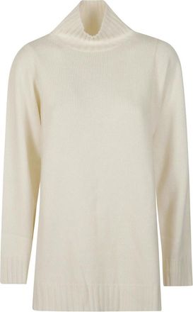Max Mara Truien & Vesten, Dames, Wit, S, Kasjmier, Aceti Turtleneck