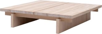 Naan Furniture Mesa de centro en madera de pino macizo natural 90 cm sin barnizar